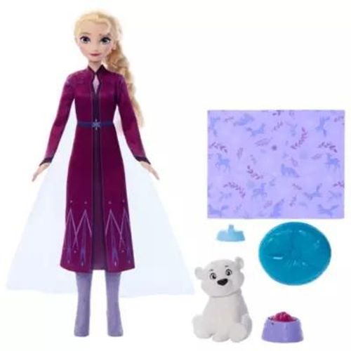 Mattel Poupée Elsa et ourson, La Reine des Neiges