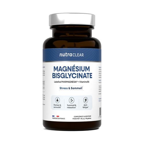 Magnésium Bisglycinate Pharmagnesia® (90 Gélules)| Magnésium|Nutraclear 
