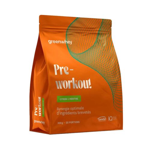 Pre-Workout (300gr)|Citron Menthe| Preworkout|Greenwhey 