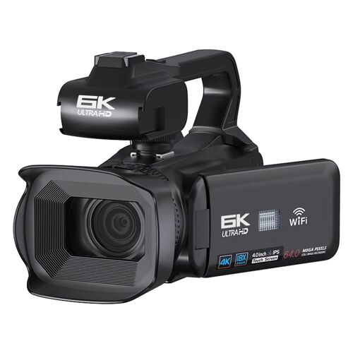 Caméscope Numérique 64MP 6K Zoom 18X Écran Tactile Ultra HD 4 Pouces WiFi YONIS