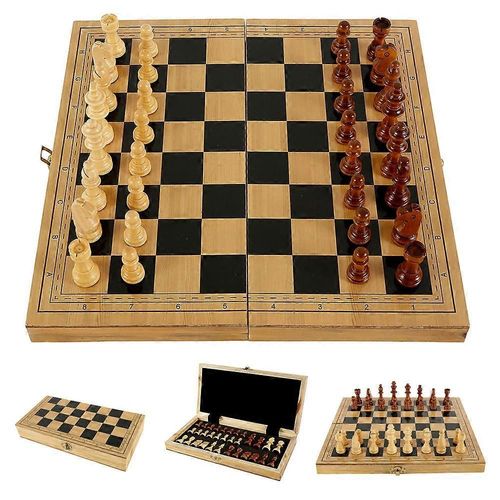 Pièces D'échecs En Bois Echecs Complets Hommes D'échecs Internationaux Mot Jeu Set De Jeu Adulte Enfants Cadeau Famille Divertissement Accessoires