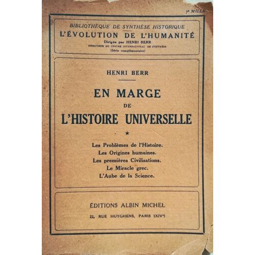 En Marge De L'histoire Universelle 1