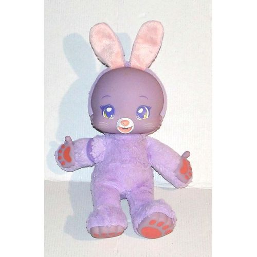 peluche zoopy lapin mauve sonore splash toys