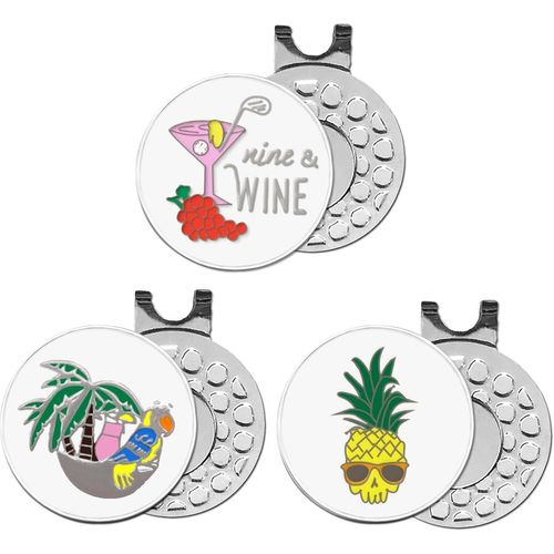 Lot De 3 Marqueurs De Balle De Golf Avec 3 Clips Pour Chapeau,Motif Usa,Aigle,Ruban Au Choix Pour Homme,Femme,Enfant.[B1825]