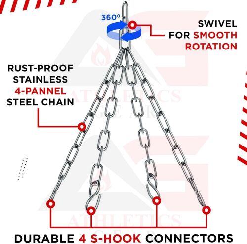 Crochet De Plafond Pour Sac De Frappe Par Athletics Gear | Support Robuste De Calibre 18 Avec Pivot En D Et Fixations