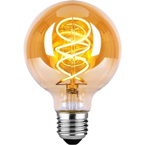 Kalanka-Ampoule Vintage Led E27, Ampoule Vintage Dimmable E27 4w G80 E27 Led Blanc Chaud 2700k, Ampoule E27 Vintage Edison Led E27 Id¿¿Ale Pour La Nostalgie Et L'¿¿Clairage R¿¿Tro - Ambre - 1 Pi¿¿Ces