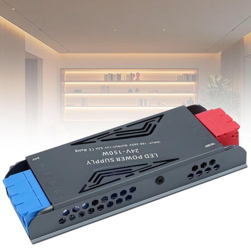 LED Transformateur 220V 24V 150W,Alimentation LED Driver 24V 6,3A Ultra Fin LED Transfo Alimentation à Découpage Convertisseur De Tension AC à DC Transfo Pour LED Intérieur,Spot LED