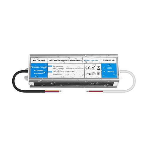 Transfo 24W 220V 12V 1A IP67 Etanche Alimentation 220V AC à 24V DC Convertisseur Ultra Mince Adaptateur Transformateur Pour Ruban LED Bande Lumineuse Intérieur Extérieur