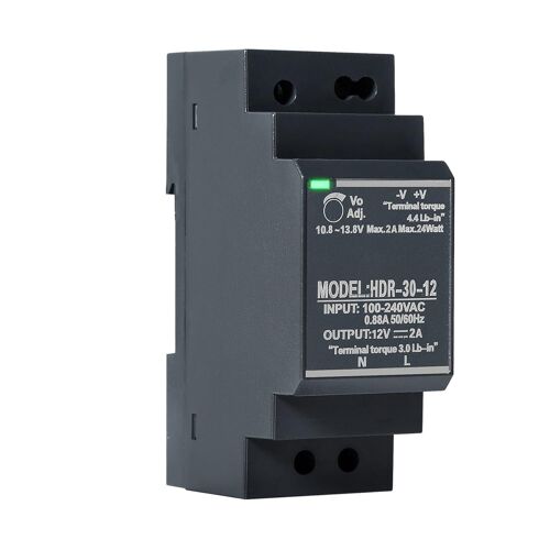 Alimentation sur Rail DIN 30 W 12 V 2 A,transformateur d'alimentation sur Rail AC vers DC,entrée AC 100 V-240 V,Sortie DC 12 V