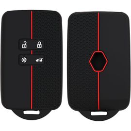 Lbgwp60-Coque De Clé De Voiture Compatible Avec Dacia 4 Boutons - Pour Clio Me Koleos Kadjar Kangoo Twingo Talisman Captur Espace Dacia Duster - Accessoire De Protection - Rouge