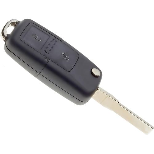 Coque De Clé Avec Lame Compatible Volkswagen Bora,Golf Iv,Passat,Polo,Sharan,Transporter|Boitier Clef Plip Voiture Utilitaire Télécommande 2 Boutons