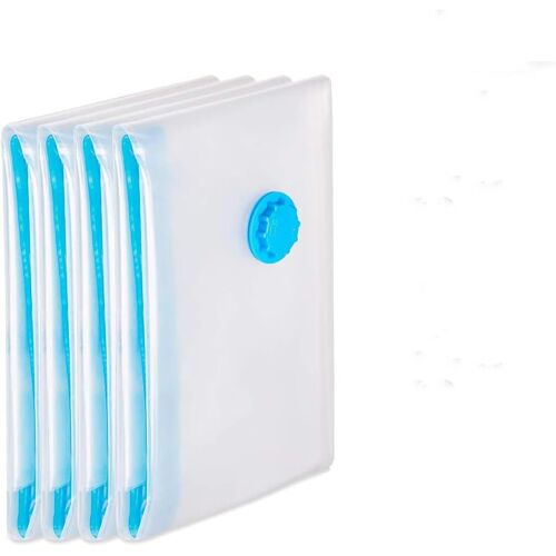 SJZG-Sacs De Rangement Sous Vide, Sacs De Compression, Réutilisable Housse De Rangement Voyage, Housses De Rangement Sous Vide Pour Vêtements, 40 * 60Cm, Pour Ranger Vêtements Couettes Oreillers, 4 P