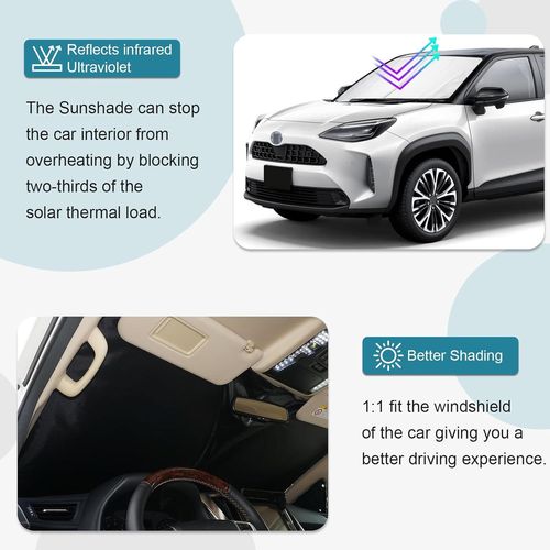 Compatible Avec Dacia Spring Ev 2022-2024 2025 Protection Solaire Pour Pare-Brise Avant Parasol Pare-Soleil Pare-Brise Pare-Soleil Voiture Pare-Soleil Spring Ev Accessoires[Z811]