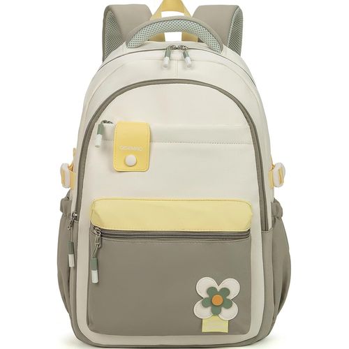 KALSC-Sac À Dos Fille Scolaire,2025 Cartable Adolescent Collège,Sac Ecole Lycée Fille Avec Poche Antivol,Grande Capacité Pour 15.6"" Ordinateur-Vert