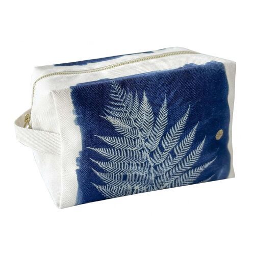 Trousse cube Fougère bleu 22 x 14 x 10,5 cm La Cerise sur le Gâteau