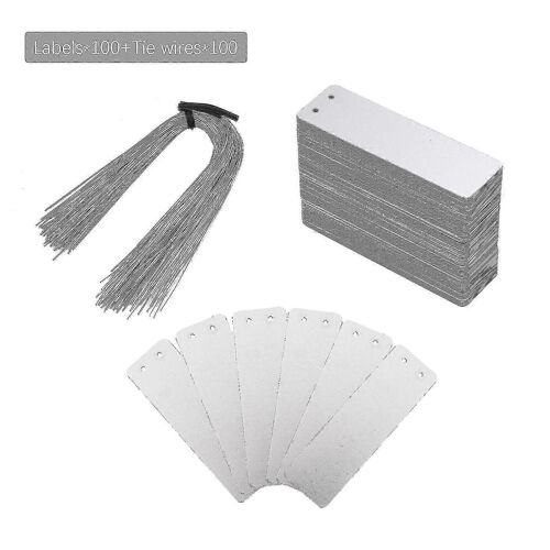 Étiquette De Plante En Aluminium 100pcs Étiquettes De Plantes En Métal Étiquettes D'arbre En Aluminium Avec Fils Métalliques Pour Marqueurs De Plantes