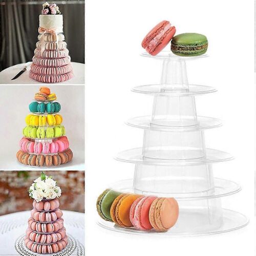Présentoir À Gâteau Macaron Présentoir À Gâteau Rond En Plastique À 6 Couches