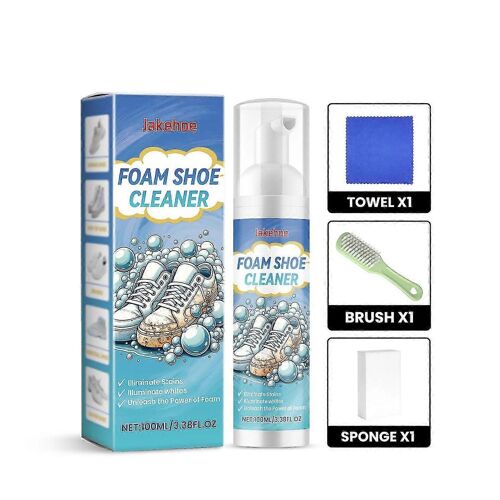 Chaussure Décontamination Nettoyage Set Petit Blanc Baskets Décontamination Bord Jaune Nettoyeur Portable