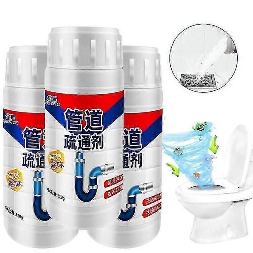 3x 110ML Puissant Tuyau De Cuisine Agent De Dragage Dragage Déodorant Toilette Évier Nettoyeur De Drains Maison D'égout