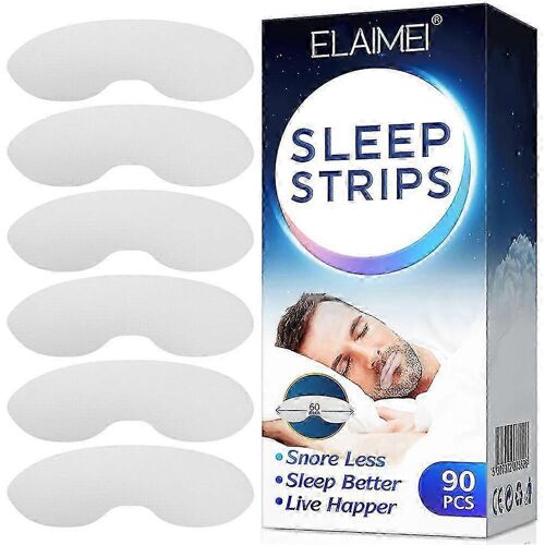 90 Packs Sleep Strips Bande De Bouche De Sommeil Patch Anti-Ronflement Bouche Fermée 