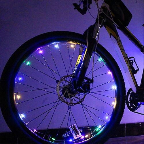 Lumières De Jante À Led Pour Vélo - Lumières À Rayons D'ornement De Cadre De Vélo De Montagne Pour Le Cyclisme De Nuit (Rouge)