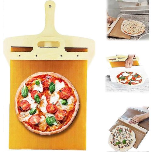 Pelle à pizza coulissante 55x35 cm Transferts Pelle à Pizza,Palette à Pizza avec Poignée,Spatule à Pizza pour