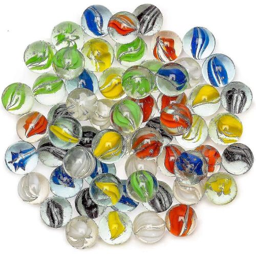 100 pièces traditionnelles assorties colorées classiques rétro billes de verre billes oeil de chat jouets de jeu classiques