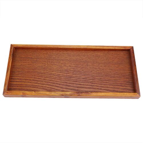 Plateau À Thé Rectangulaire En Bois Table De Service Assiette Collations Plat De Conservation Des Aliments (35 * 15cm) Pour La Maison De L'hôtel