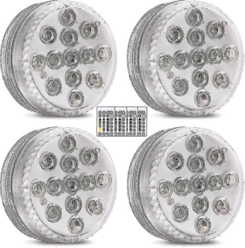 Lot De 1 Éclairage Led Submersible Avec Télécommande Rvb Multicolore Pour Bassin - Ya