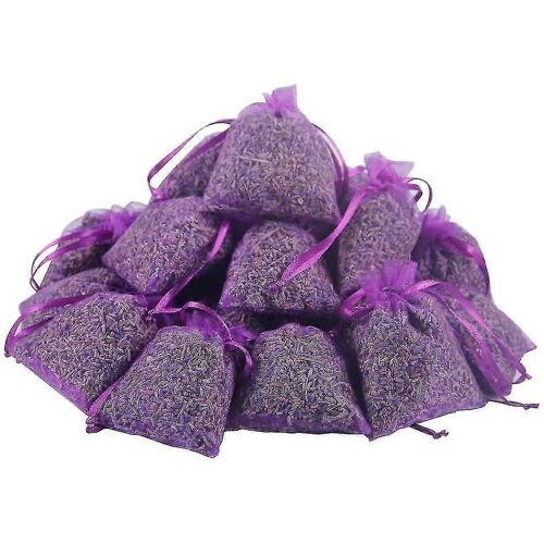 Sachets de boutons de fleurs de lavande - 12 pas 100 % fleurs de lavande séchées naturelles pour e tiroirs à parfum Ener