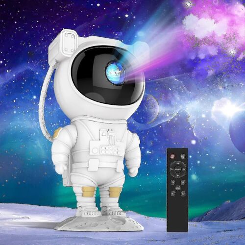 astronaute galaxie projecteur ciel étoilé veilleuse lampe rotative décoration de chambre chargement usb avec télécommande