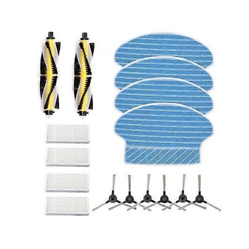Remplacement compatible avec Proscenic 780T 790T Robot aspirateur Brosse principale Brosse latérale Vadrouille chiffon H