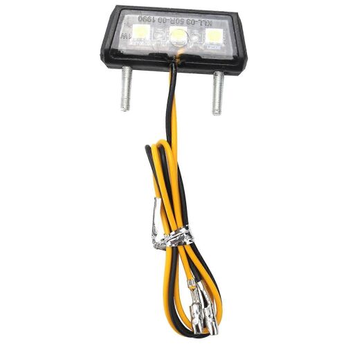 Lumière De Plaque D'immatriculation De Feu Arrière Led Décorative De Moto Pour Blanc