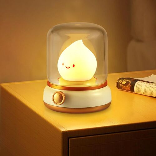 Ghost Campfire - Veilleuse Pour Enfant À Intensité Variable Avec Batterie - Veilleuse Led Pour Bébé Et Enfant - Lampe Décorative Avec Minuterie - Lampe De Chevet À Intensité Variable