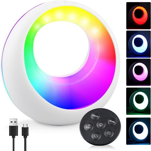 Touch Bedside Lamp, Touch Bedside Lamp With Remote Control, With Rgb Color Changing, Color Changing Night Light, Led Light With Timer, Dimmable Table Lamp