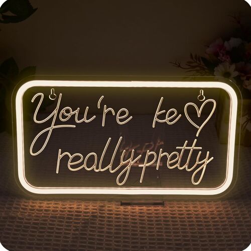 You Are Like Really Pretty Néon,Usb Alimenté Enseignes Lumineuses,Luminosité Réglable Néon,Ldéal Pour Les Fêtes,Les Mariages,Les Décorations Murales De Noël