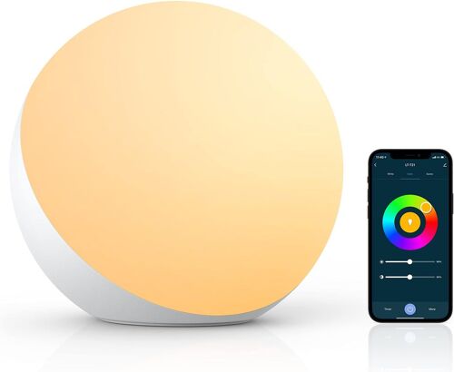 Smart Table Lamp, Bedside Lamps Compatible With Alexa And Google Home, Rgb Color Changing Touch Lamp Adjustable And Adjustable For Kids