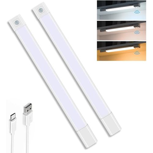 Lampe De Placard,Lampe Detecteur De Mouvement Interieur,Led Lampe Sans Fil,Eclairage Led Rechargeable Interieur Placard,Lampe Led,Lumière Led Pour Armoire Placard Escalier Cuisine,40cm