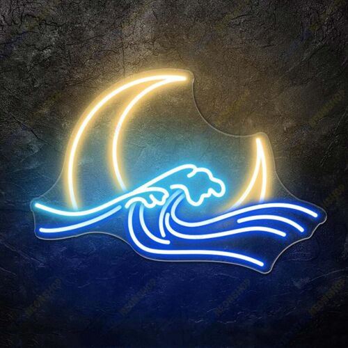 Néon Led En Acrylique Avec Interrupteur À Intensité Variable, Lune Lampe Pour Chambre D'enfant, Dortoir, Maison, Bar, Lampe De Nuit Décorative Pour Homme, 41x29cm
