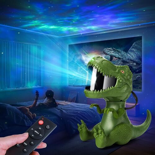 Projecteur Ciel Etoile,Dinosaure Projecteur Galaxie Avec Nébuleuse Et Étoile,Minuterie,Télécommande Et Angle Réglable,Projecteur Galaxy De Veilleuse À Vitesse,Meilleur Cadeau Pour Les Enfants