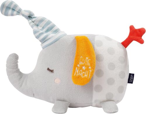Veilleuse Eléphant - Doudou Avec ""Glow-In-The-Dark"" - Aide À L'endormissement Comme Veilleuse, Lampe D'allaitement, Lampe De Nuit & Lampe De Lit - Pour Les Bébés À Partir De 0+ Mois
