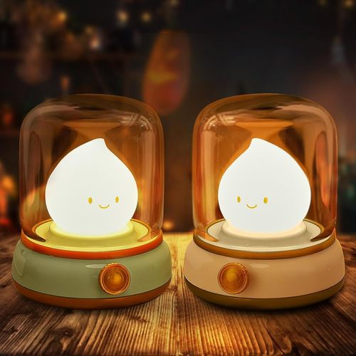 2pcs Lampe De Chevet, Veilleuse Enfant Pour Chambre Salon, Led Lampe De Chevet Dimmable Avec Mode Chaud Et Mode Bougie (Scintillement), Usb Rechargeable Lampes Veilleuse Adulte Avec Minuteur