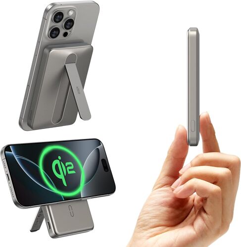 Qi2 Magslim Kickstand Power Bank (5k)