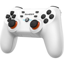 Manette Sans Fil T3S Pour Windows Pc/Tv/Ios13/Téléphone/Tablette Android,Manette De Jeu Bluetooth,Pour Manette De Jeu Mobile Apple Arcade Mfi,Vibration Réglable,Turbo À 4 Niveaux(Blanc)