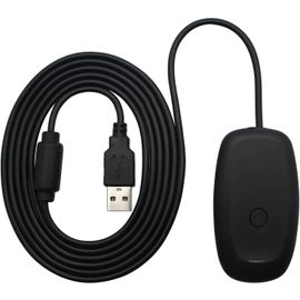 Usb Contrôleur Sans Fil Gamepad Manette Pc Portable Ordinateur Gaming Récepteur Compatible Pour Microsoft Xbox 360 Slim Jeu Couleur Noire