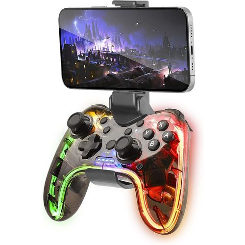 Mgp-24, Manette De Jeu Sans Fil 2.4Gpro, Neon Rgb, Dual Haptic Vibration, Joysticks Analogiques, Contôleur Pour Pc, Ps3, Ps4, Xbox360, Raspberry Pi, Mac, Android[Z22]