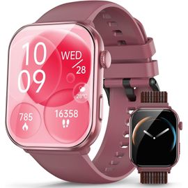 smartwatch Femmes Hommes, écran AMOLED Toujours allumé, Montre Fitness avec Fonction téléphone, Passer/recevoir des appels, 100+Modes Sport, fréquence Cardiaque, Moniteur de Sommeil