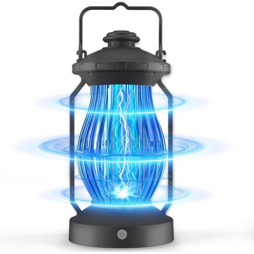 ASFASFq-Destructeur d'insectes électrique, Lampe Anti-moustiques 4200 V/lumière LED, piège à moustiques Rechargeable par USB, étanche, Lampe UV, Non Toxique, pour l'intérieur et l'extérieur