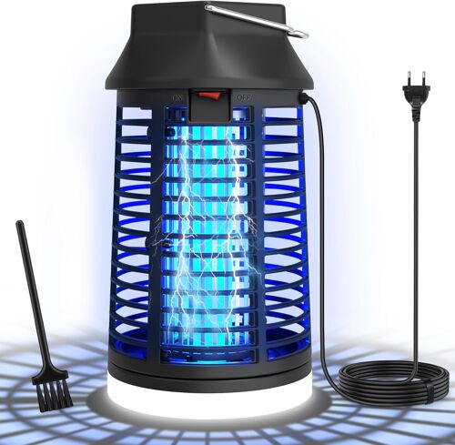 Anti-Mosquito Lamp, Built-In Lighting, Anti-Fly Lamp, 4200 V 15 W, Uv Electric Insect Killer, Effective Repellent Range 80-140 M², Ipx4 Standard For Indoor And Outdoor Use