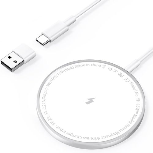 15w Chargeur Induction Iphone, Chargeur Mag-Safe Apple Pour Iphone 15 Pro Max/15 Pro/15 Plus/15/14 Pro Max/13/12 Mini/Airpods Pro, Chargeur Iphone Induction Magnétique Chargeur San[Gyc961966]